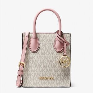 Michael Kors Mercer Extra-Small Logo and Leather Crossbody Bag